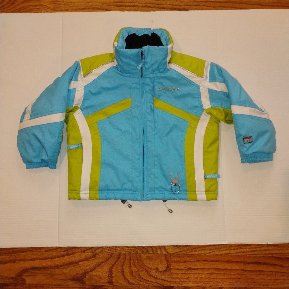 Spyder Blue and Green Puffer Jacket